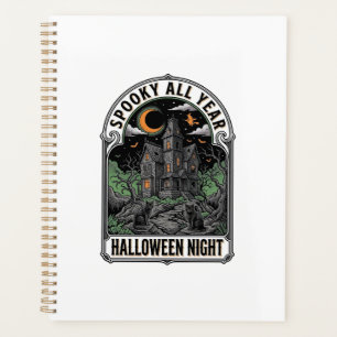 Vintage Hexen Halloween Spukhaus-Shirt_1 Planer