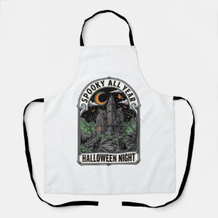 Vintage Hexen Halloween Spukhaus-Shirt_1 Schürze