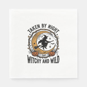 Vintage-Hexen-Shirt Genommene Hexe Halloween-Desig Serviette