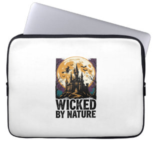 Vintage-Hexen-Shirt Gruselige Geisterburg Hallowee Laptopschutzhülle