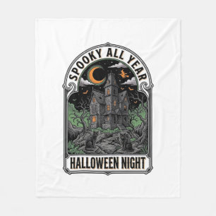 Vintage-Hexen-Shirt Halloween Spukhaus Fleecedecke