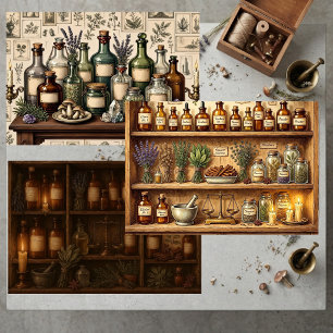 Vintage-Hexenapotheke-Renaissance-Apotheke Geschenkpapier Set