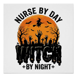 Vintage-Hexenschwester-Halloween-Design_1 Poster