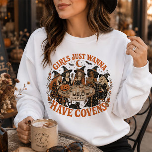 Vintage-Hexenzirkel-Halloween-Grafik für Frauen Sweatshirt