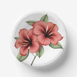 Vintage Hibiscus Pappteller