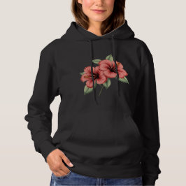 Vintage-Hibiskus-Damenhoodie Hoodie