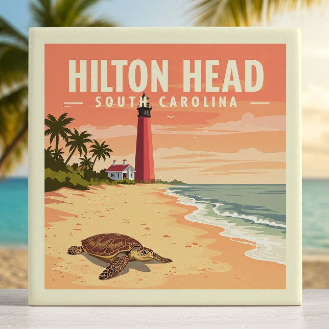 Vintage Hilton Head South Carolina Fliese (Von Creator hochgeladen)