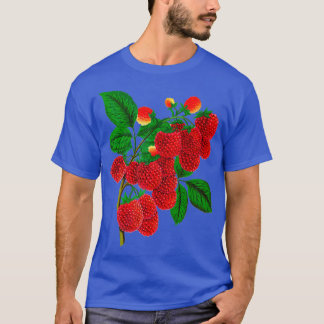 Vintage Himbeere Botanische Darstellung T-Shirt