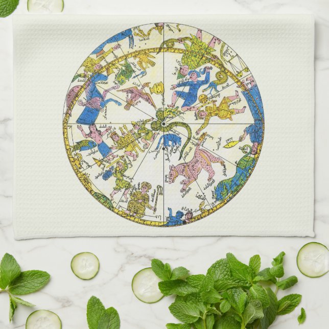 Vintage Himmelfahrt, arabischer Raum, Sternbilder Geschirrtuch (Gefaltet)