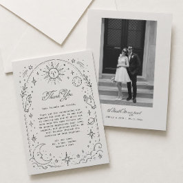 Vintage-Himmelhochzeit-Dankeskarten Einladung