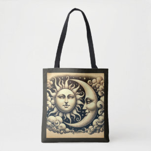 Vintage Himmels-Sonne & Mond Tasche