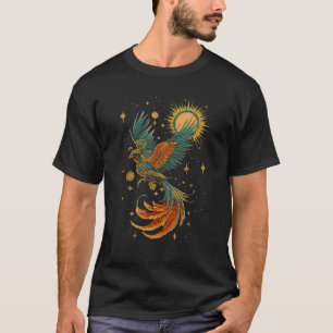 Vintage Himmelsästhetik Mystischer Phönixvogel T-Shirt