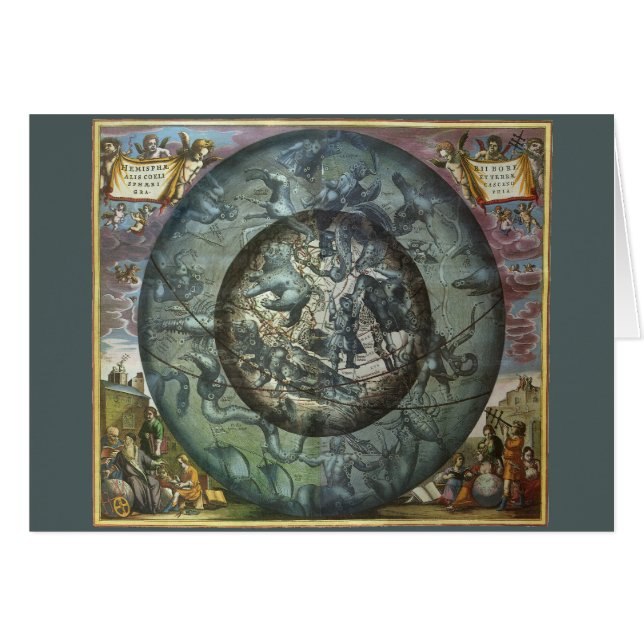 Vintage Himmelsastronomie der Nordkonstellation (Vorderseite (Horizontal))