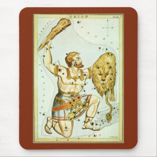 Vintage Himmelsastronomie, Orion-Sternbild Mousepad