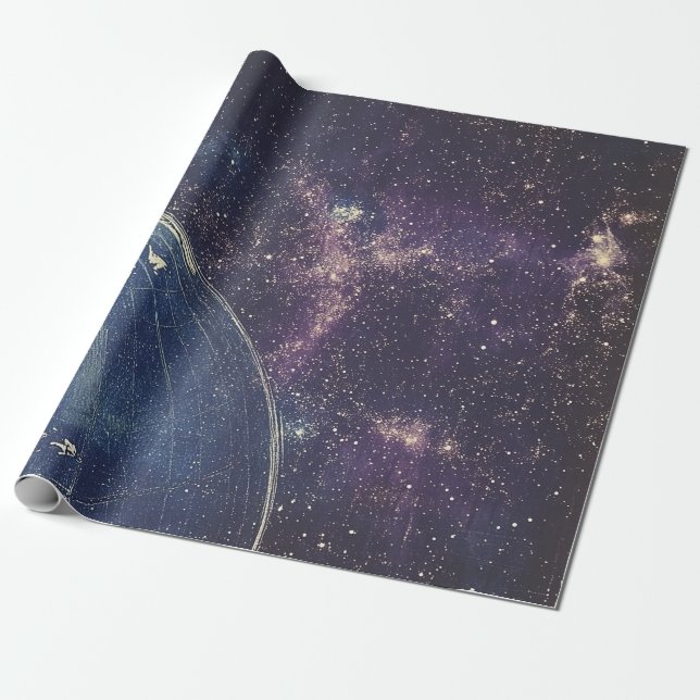 Vintage Himmelsweltkarte (1) Geschenkpapier (Ungerollt)