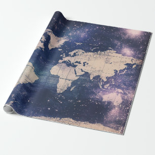 Vintage Himmelsweltkarte (8) Geschenkpapier