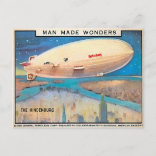 Vintage Hindenburg-Postkarte Postkarte