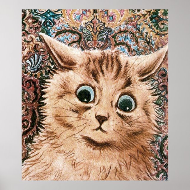 Vintage Hintergrundbilder Katzenposter drucken Poster (Vorne)