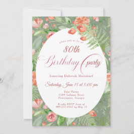 Vintage Hintergrundbilder Rose Floral 80. Einladung