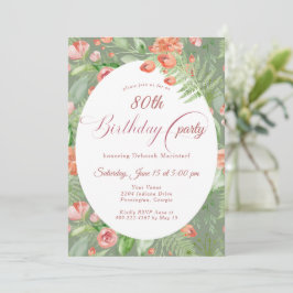 Vintage Hintergrundbilder Rose Floral 80. Einladung