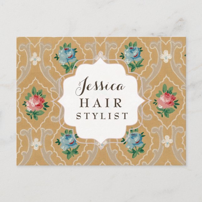 Vintage Hintergrundinformationen Postkarte (Vorderseite)