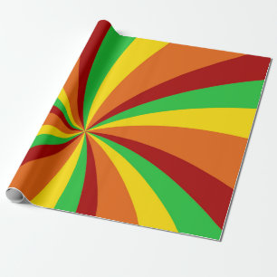 Vintage-Hippie-Retro-Swirbelmuster Geschenkpapier