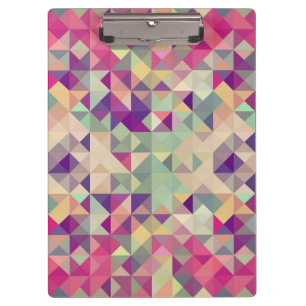 Vintage Hipster-geometrisches Muster Klemmbrett