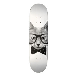 Vintage Hipsterkatze Skateboard