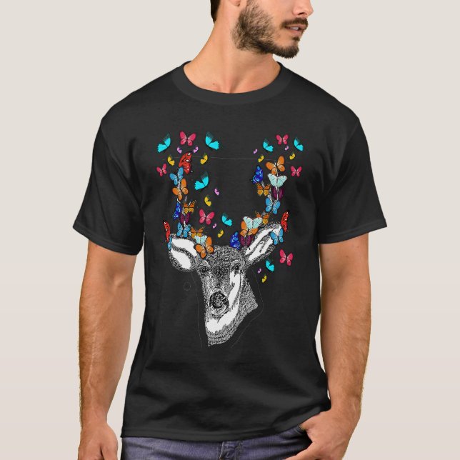 Vintage-Hirsch T-Shirt (Vorderseite)