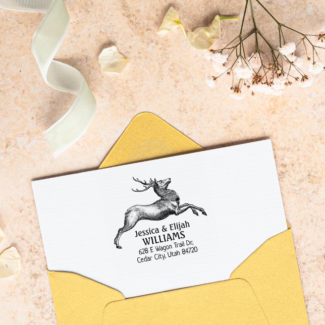 Vintage Hirschfamilie Gummistempel (Von Creator hochgeladen)