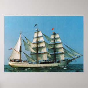 Vintage historische Schiffe, Europa, Holland Poster