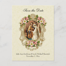 Vintage Hochzeit Ankündigungspostkarte