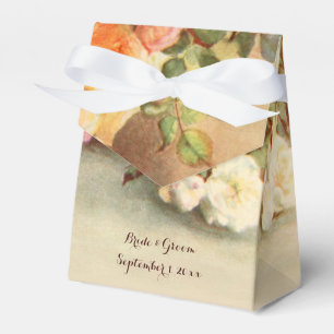 Vintage Hochzeit, antike Rose Blume Stillleben Geschenkschachtel