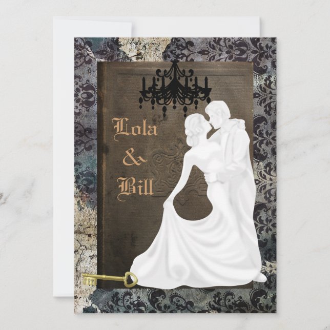 Vintage Hochzeit Antique INVITATION Einladung (Vorderseite)