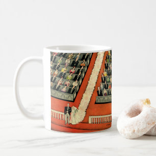 Vintage-Hochzeit, Art Deco Braut und Bräutigam Fri Kaffeetasse