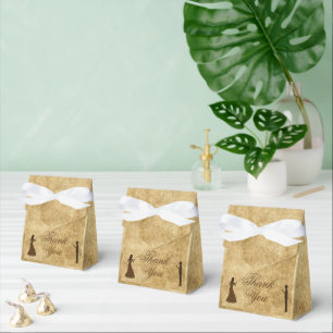 Vintage Hochzeit Bräune Dank Ihnen Custom Text Geschenkschachtel