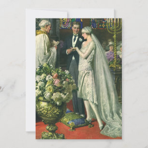 Vintage Hochzeit, Braut und Bräutigam mit Menorah