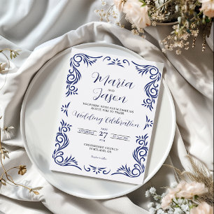 Vintage Hochzeit der mexikanischen Marine Einladung