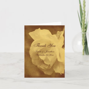 Vintage Hochzeit der Rose Dankeskarte