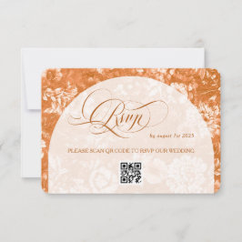 Vintage Hochzeit der Terracotta RSVP Karte