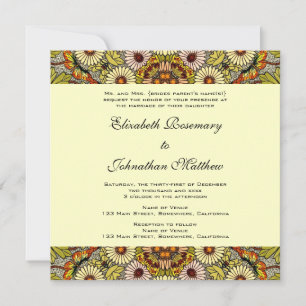 Vintage Hochzeit, Einladung