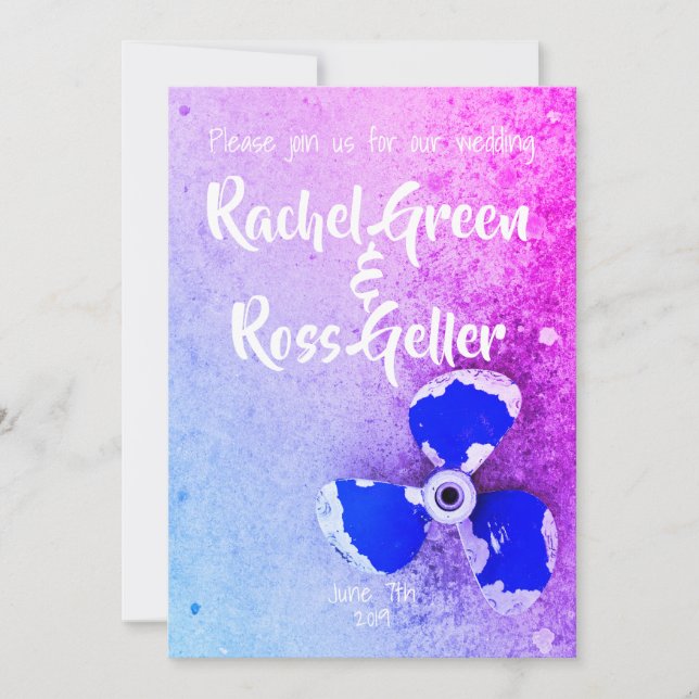 Vintage Hochzeit Einladung (Vorderseite)