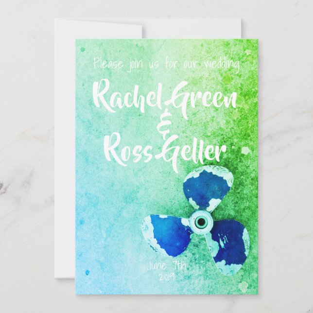 Vintage Hochzeit Einladung (Vorderseite)