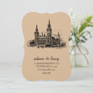 Vintage Hochzeit Einladung