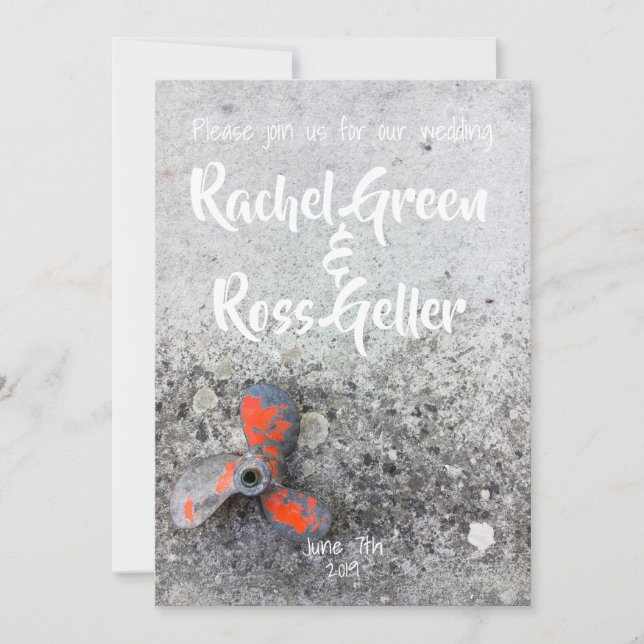 Vintage Hochzeit Einladung (Vorderseite)