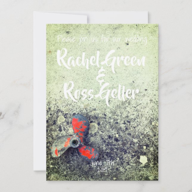 Vintage Hochzeit Einladung (Vorderseite)