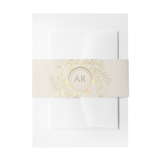 Vintage Hochzeit Einladungsbanderole (Vorderseite Beispiel)