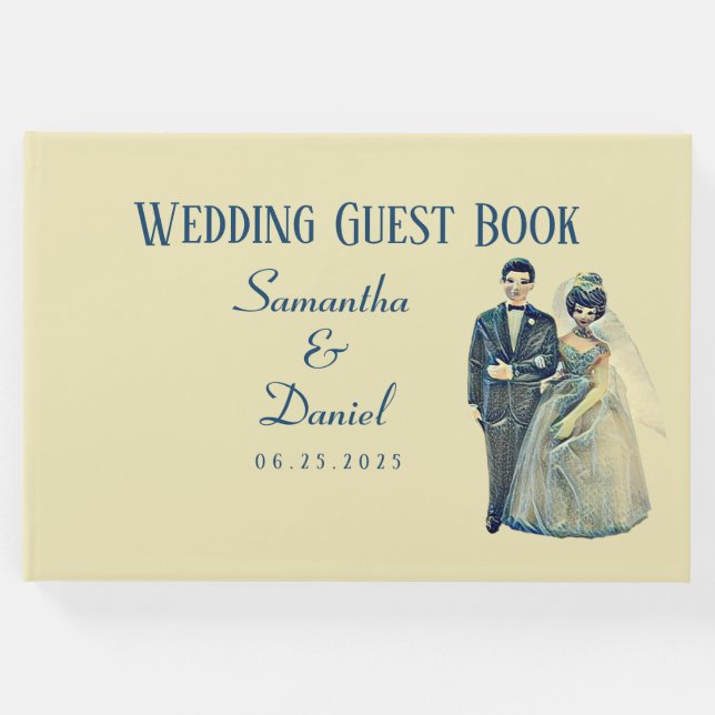 Vintage Hochzeit Gästebuch (Vorderseite)