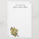 Vintage Hochzeit, gelber antiker Garten-RoseWreath Briefpapier (Vorne/Hinten)