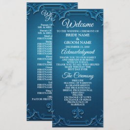 Vintage-Hochzeit geometrisch Teal Türkis elegant Programm